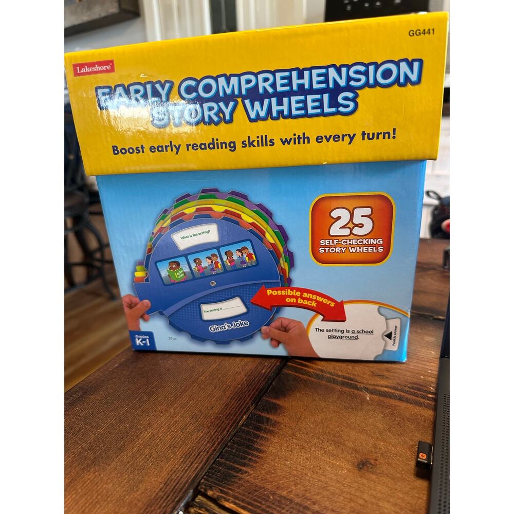 Lakeshore Early Comprehension Story Wheel Education Reading K-1 Learning
